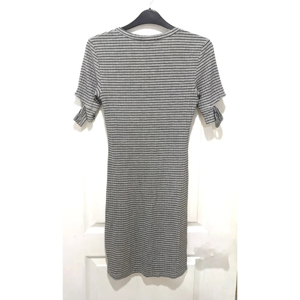 Lna | Ribbed Stripe Mini Dress with Cut-Out